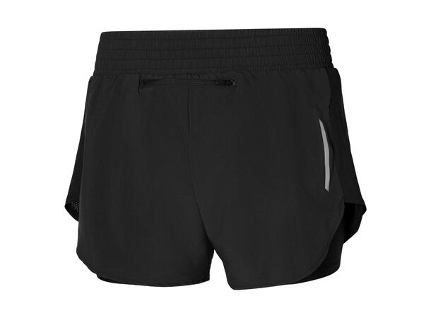 2in1 4.5 Short W Sort XS Løpeshorts med innertights 