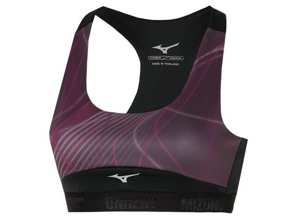 Alpha Graphic Bra W Burgunder XS Sports BH med lett støtte 