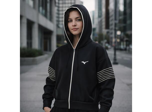 Athletics Sweat Jacket W Sort XS Komfortabel fritidsjakke 