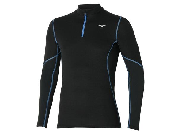 Merino Wool H/Z  XL Sort/Blå Half Zip med merinoull 