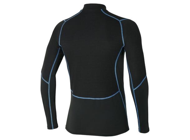 Merino Wool H/Z  XL Sort/Blå Half Zip med merinoull 