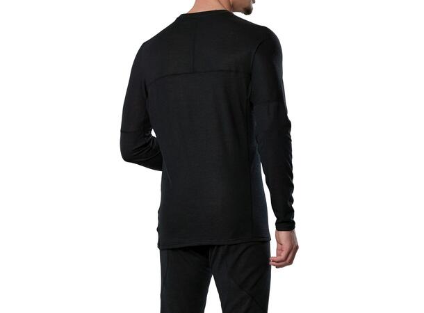Premium Merino Wool Crew Neck Sort L Innerste lag trøye herre 