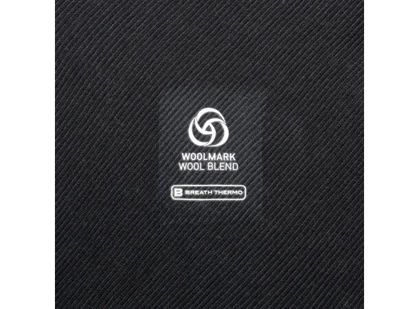 Premium Merino Wool Crew Neck Sort L Innerste lag trøye herre 