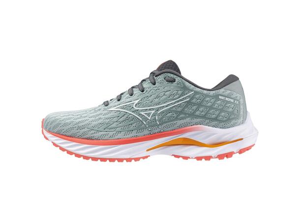 Wave Inspire 20 W Gra Hvit 4 5 Bestselger med god stabilitet Mizuno Norge