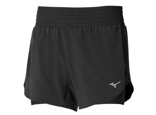2in1 4.5 Short W Sort XL Løpeshorts til dame 