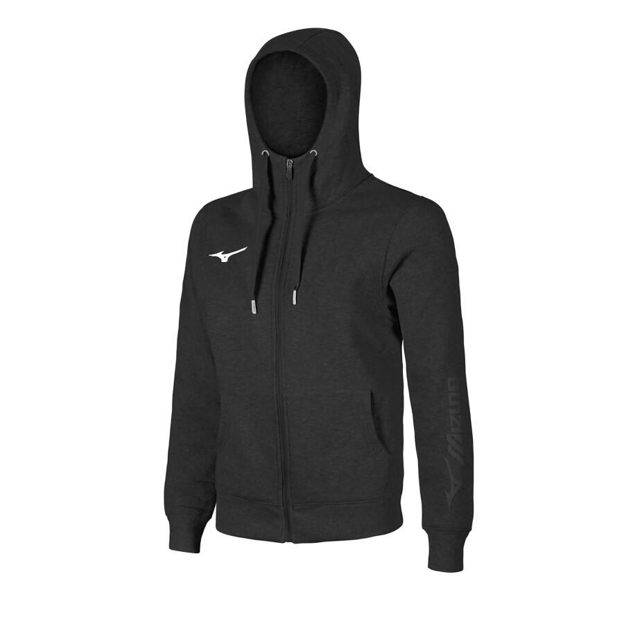 Mizuno Sweat FZ Hoodie Sort XS Hettegenser med glidelås