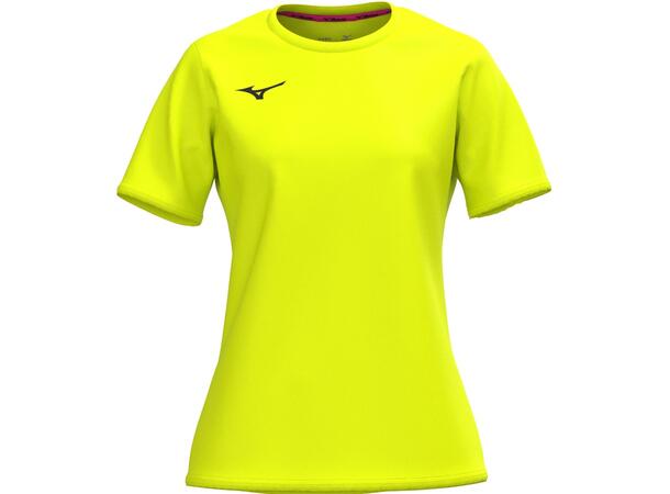 Mizuno Training Tee W Neongul XS T-skjorte trening 