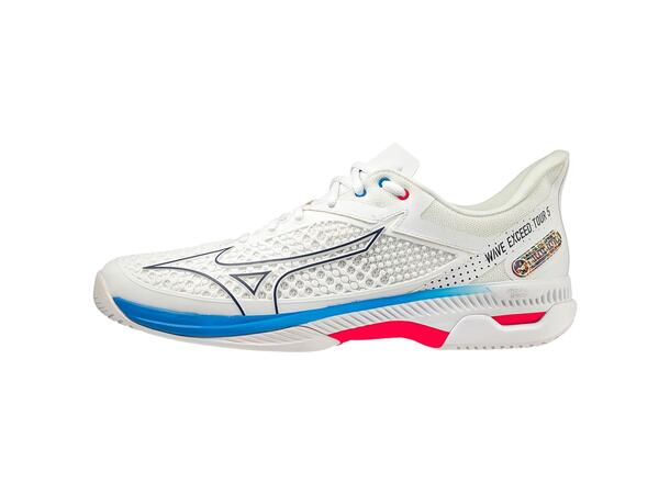 Wave Exceed Tour 5 AC Hvit/Blå 10,5 Toppmodell til tennis og padel