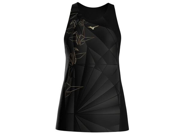 Dryaeroflow Graphic Tank Top W Sort M Løpesinglet til dame 