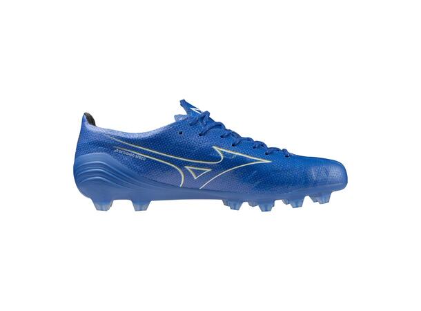 Mizuno Alpha Japan Blå/Hvit 9,5 Toppmodell, naturgress 