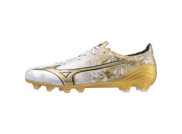 Mizuno a Elite Hvit/Gull 5 Maks fart på gress og kunstgress 
