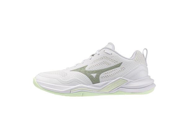 Wave Stealth Pro W Hvit/Grønn 4 Populær innendørssko 