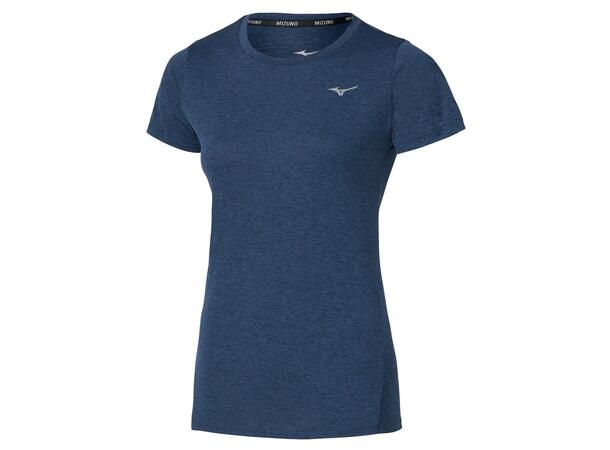 Core Impulse Short Sleeve Tee W blå XS Myk, teknisk t-skjorte til trening 
