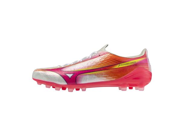 Mizuno Alpha III Elite AG Hvit/Rosa 9,5 Fotballsko, gress og kunstgress 