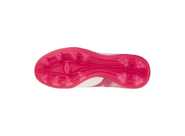 Mizuno Alpha III Select Jr Hvit/Rosa 2,5 Fotballsko, naturgress 