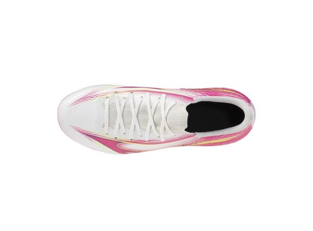 Mizuno Alpha III Select Jr Hvit/Rosa 2,5 Fotballsko, naturgress 