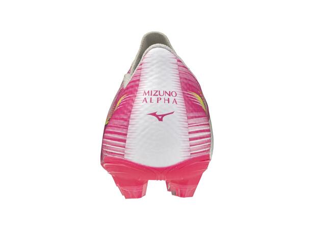 Mizuno Alpha III Select Jr Hvit/Rosa 2,5 Fotballsko, naturgress 