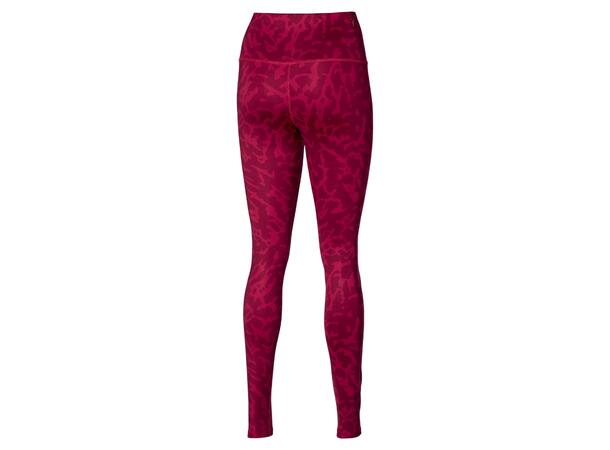 Printed Tight W Rød M Treningstights til dame 