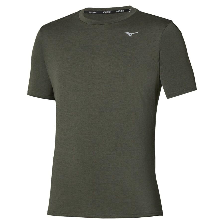 Core Impulse Short Sleeve Mørk Grønn S Myk, teknisk t-skjorte til trening