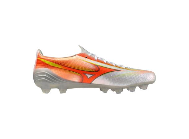 Mizuno Alpha III Elite Hvit/Oransje 8,5 Fotballsko til naturgress 