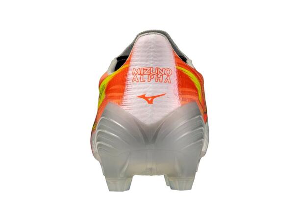 Mizuno Alpha III Elite Hvit/Oransje 8,5 Fotballsko til naturgress 