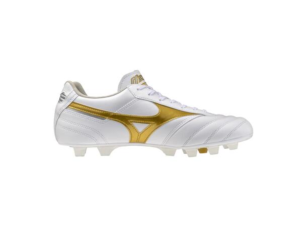 Morelia II Pro Hvit/Gull 9,5 Fotballsko til naturgress 