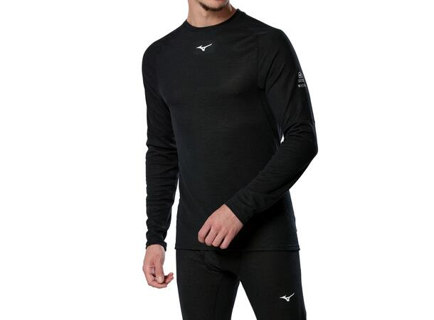 Premium Merino Wool Crew Neck Sort XS Innerste lag trøye herre 