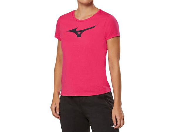 RB Logo Tee W Rød S T-skjorte dame 