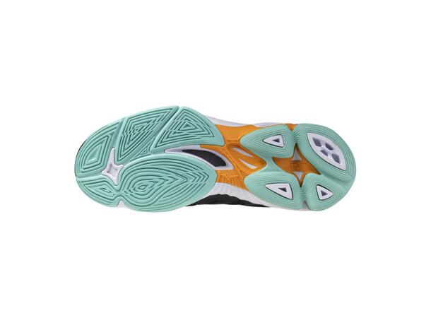 Wave Voltage 2  Sort/Oransje 12 Sko til håndball og volleyball 