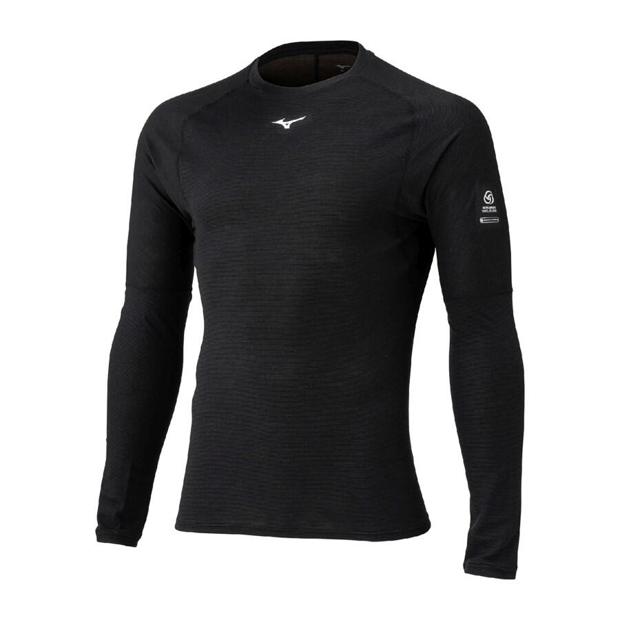 Premium Merino Wool Crew Neck Sort XS Innerste lag trøye herre