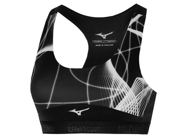 Alpha Graphic Bra W Sort S Sports BH med lett støtte