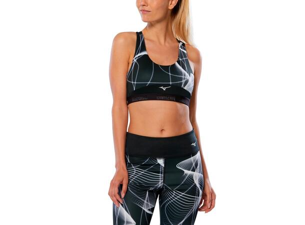 Alpha Graphic Bra W Sort S Sports BH med lett støtte