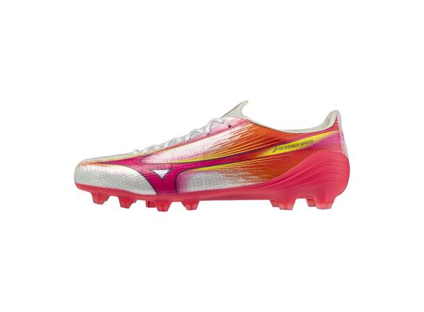 Mizuno Alpha III Elite Hvit/Rosa 5 Fotballsko til naturgress 