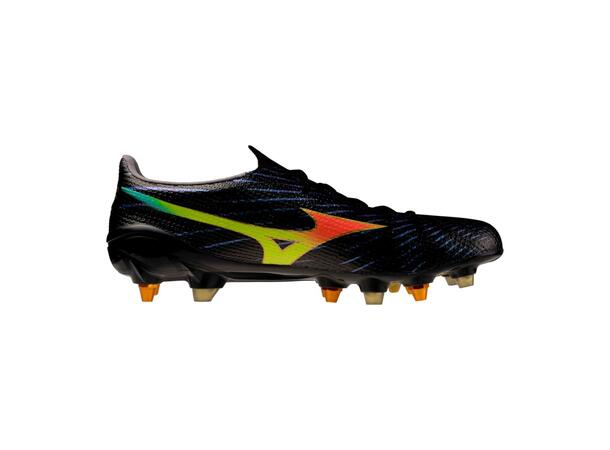 Mizuno Alpha III Elite MIX Sort/Ora 8 Fotballsko, naturgress 