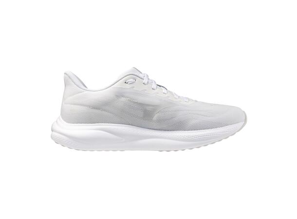 Mizuno Revolt 4 Hvit/Sølv 7,5 Komfortabel løpesko til mosjonisten 