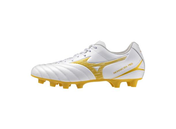 Monarcida Neo III Select Hvit/Gull 8,5 Fotballsko til naturgress 