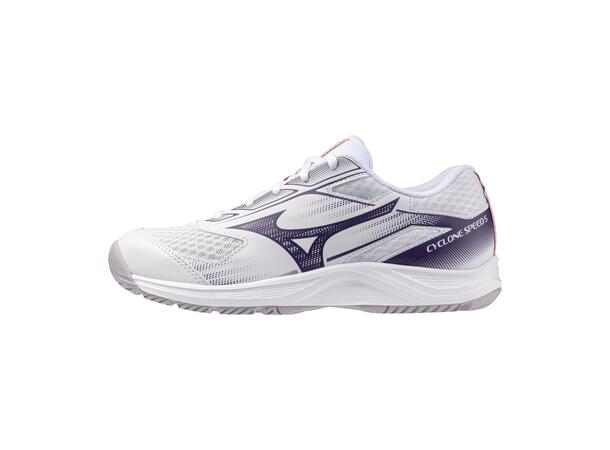 Cyclone Speed 5 W Hvit/Lilla 7,5 Innendørssko for nybegynnere 