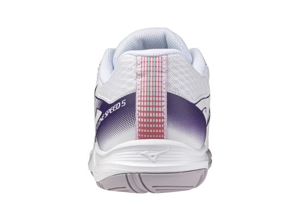 Cyclone Speed 5 W Hvit/Lilla 7,5 Innendørssko for nybegynnere 