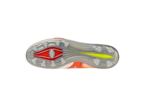 Mizuno Alpha III Elite Hvit/Oransje 4 Fotballsko til naturgress 