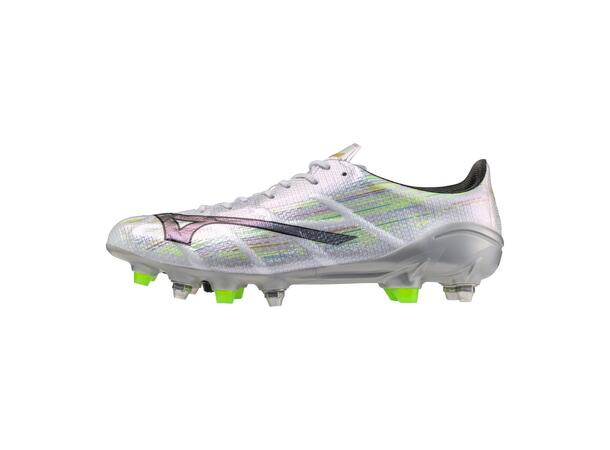 Mizuno a II Elite MIX Hvit/Sølv 12 Fotballsko til naturgress 