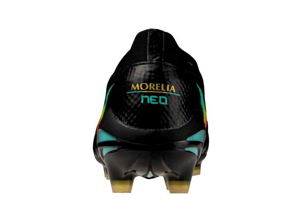Morelia Neo V ß Pro Sort/Oransje 8 Fotballsko i skinnkvalitet til naturgres 