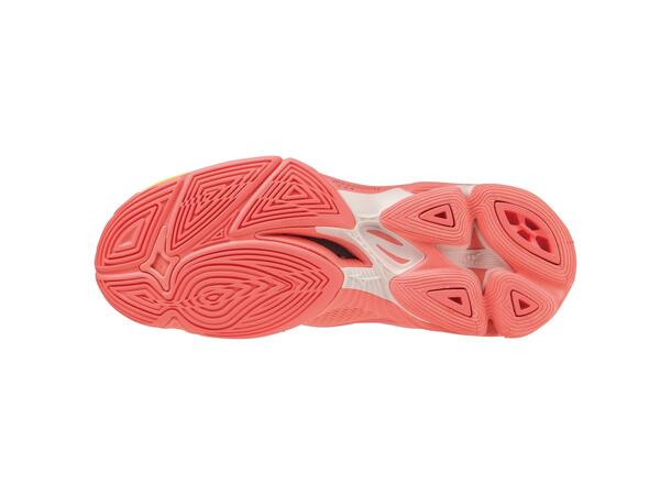 Wave Lightning Z7 W Rosa Hvit 4 Lett og stabil innendorssko Mizuno Norge