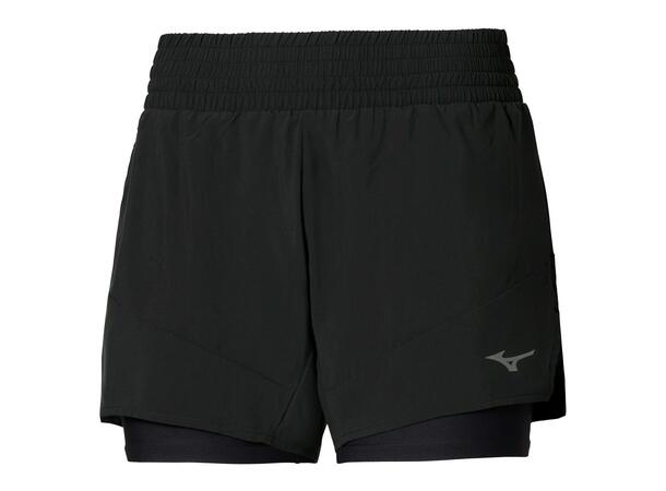 2in1 4.5 Short W Sort XS Løpeshorts med innertights 