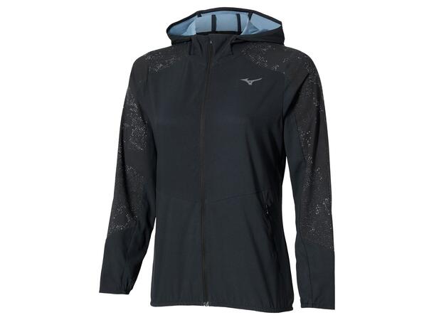 Active Alpha Hooded Jacket W Sort XS Lett og komfortabel løpejakke 