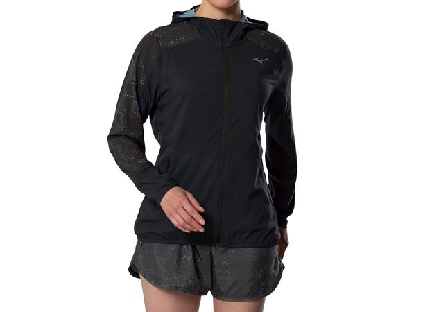 Active Alpha Hooded Jacket W Sort XS Lett og komfortabel løpejakke 