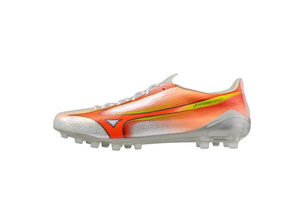 Mizuno Alpha III Elite AG Hvit/Ora 4 Fotballsko, gress og kunstgress 