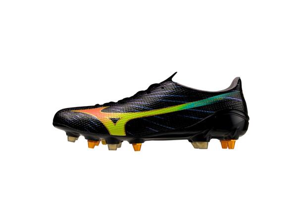 Mizuno Alpha III Elite MIX Sort/Ora 6 Fotballsko, naturgress 