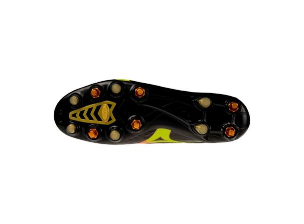 Mizuno Alpha III Elite MIX Sort/Ora 6 Fotballsko, naturgress 