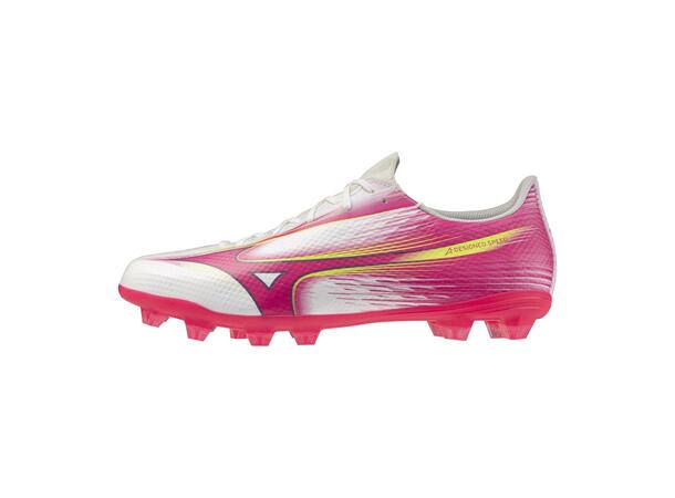 Mizuno Alpha III Select Hvit/Rosa 6 Fotballsko, naturgress 