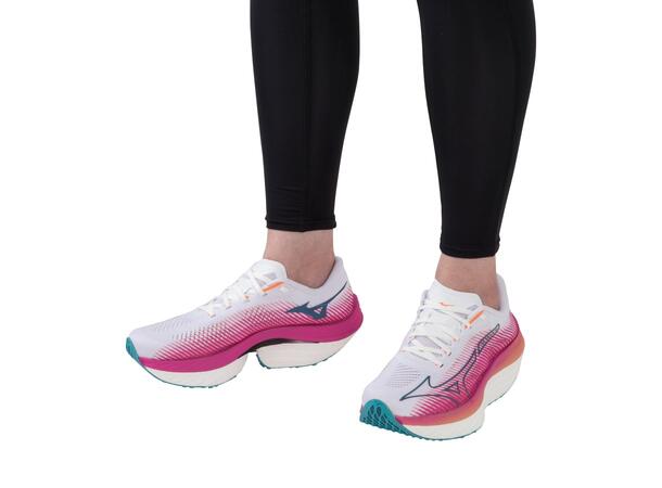 Wave Rebellion Pro W Hvit/Rosa 4 Med karbon og MIZUNO ENERZY+